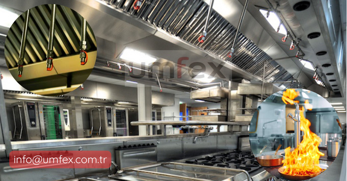 Davlumbaz içi söndürme sistemi