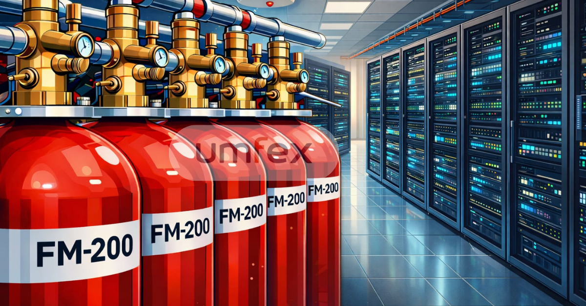 Server odasında kullanılan fm200 söndürme sistemi